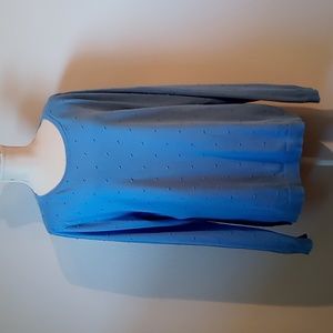 Talbots Factory Women's Dusty Blue Cotton Pullover Sweater Size XL